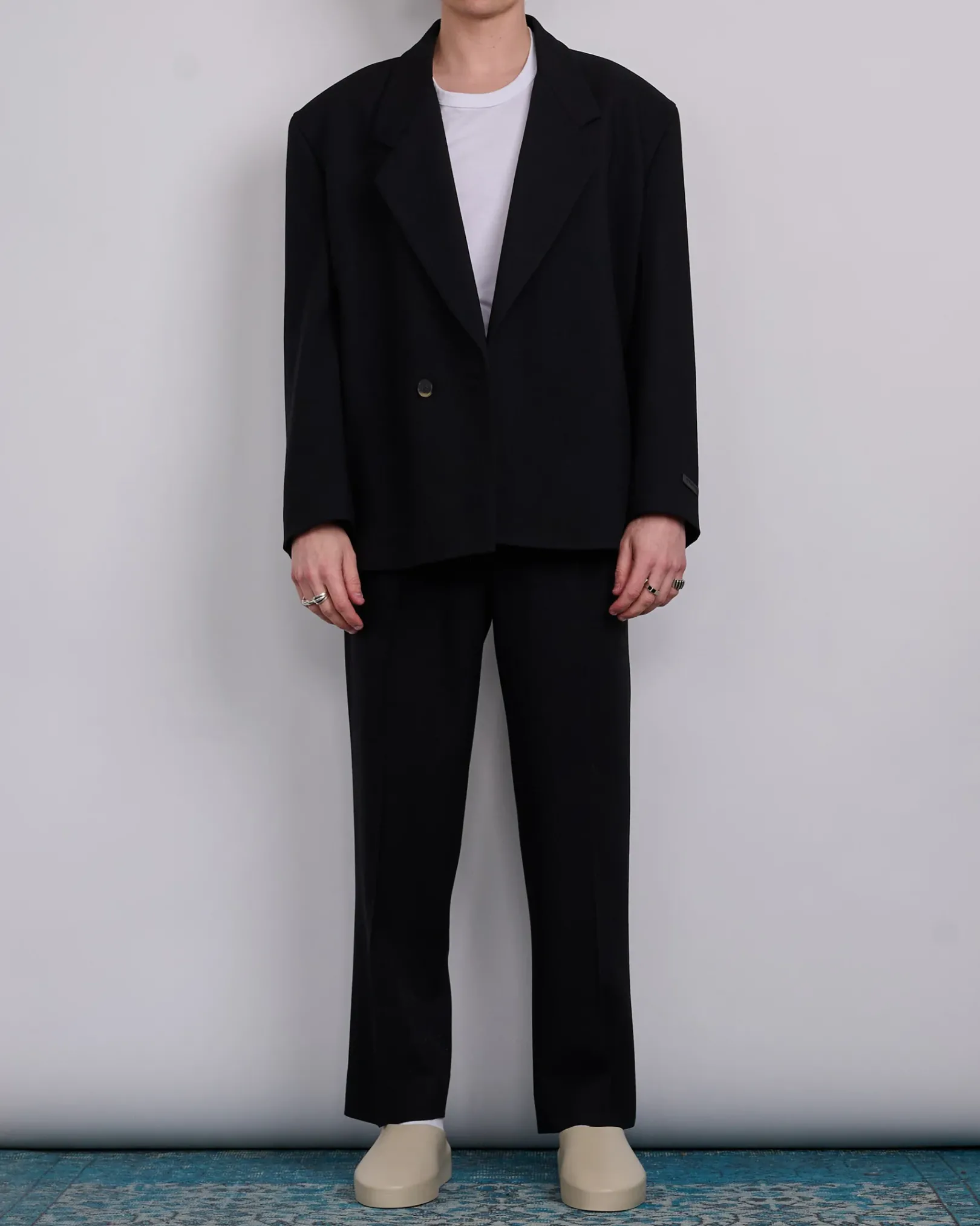 Outlet Fear of God Wool Gabardine Single Pleat Eternal Trouser Black