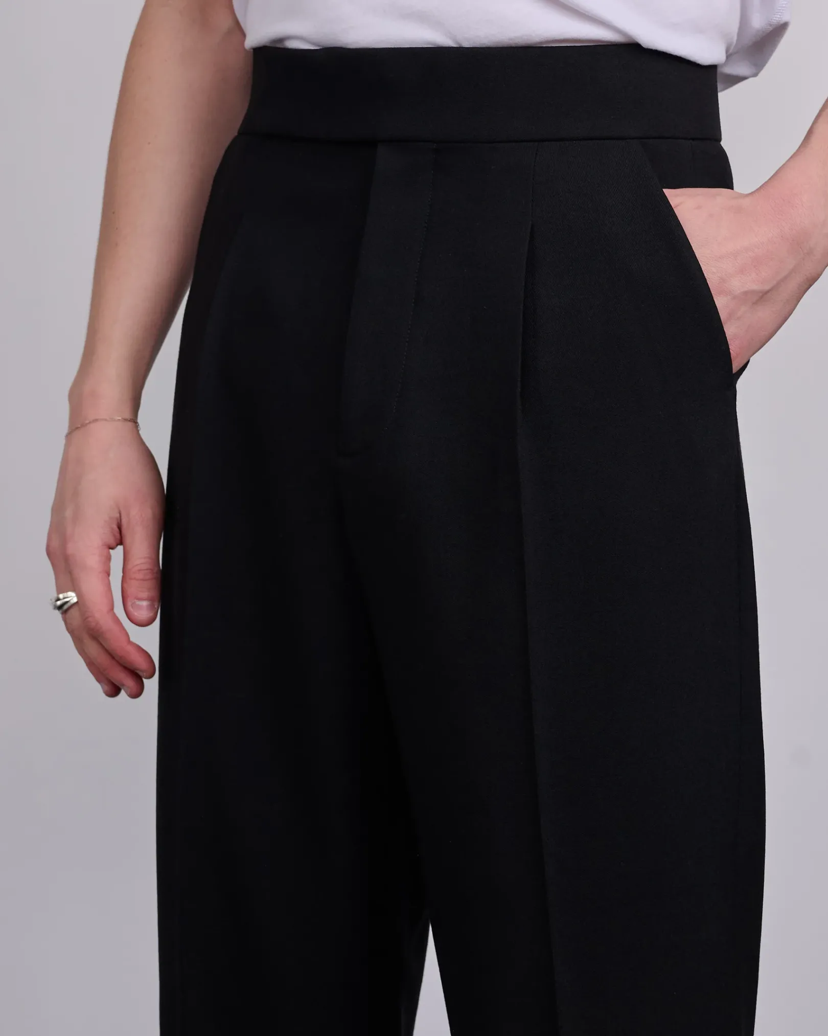 Outlet Fear of God Wool Gabardine Single Pleat Eternal Trouser Black