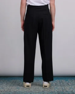 Outlet Fear of God Wool Gabardine Single Pleat Eternal Trouser Black