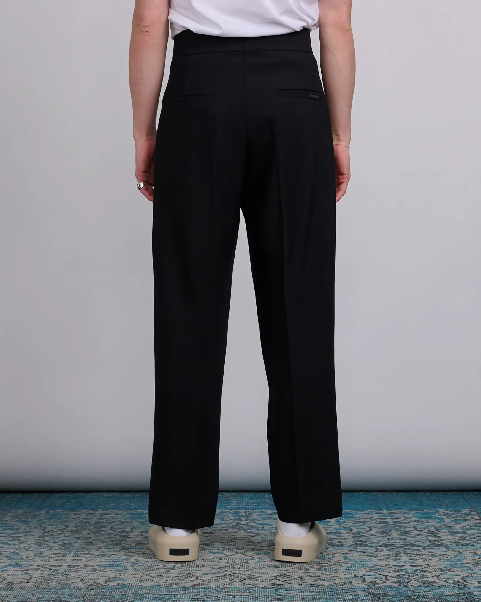 Outlet Fear of God Wool Gabardine Single Pleat Eternal Trouser Black