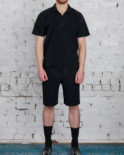 Clearance HOMME PLISSÉ ISSEY MIYAKE Pleats May Polo Black