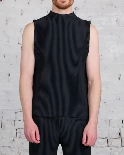 Clearance HOMME PLISSÉ ISSEY MIYAKE Pleats May Vest Black
