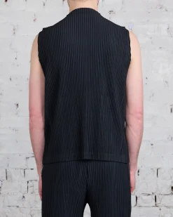 Clearance HOMME PLISSÉ ISSEY MIYAKE Pleats May Vest Black