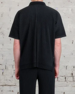 Outlet HOMME PLISSÉ ISSEY MIYAKE Pleated July Button Shirt Black