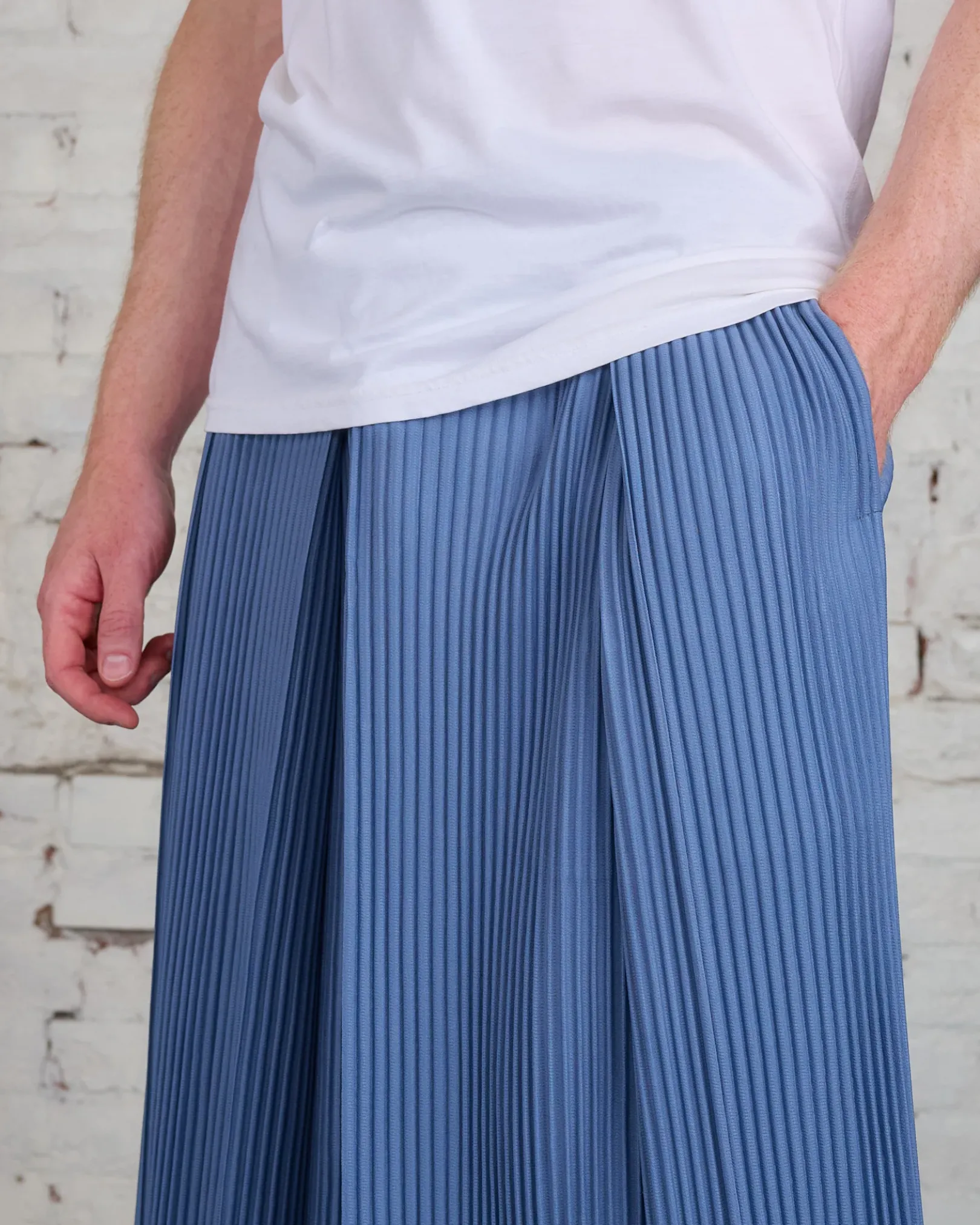 Hot HOMME PLISSÉ ISSEY MIYAKE Pleats August Relax Pant Blue Gray