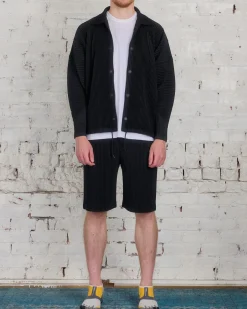 Fashion HOMME PLISSÉ ISSEY MIYAKE Pleats August Collar Jacket Black