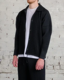 Fashion HOMME PLISSÉ ISSEY MIYAKE Pleats August Collar Jacket Black