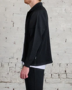 Fashion HOMME PLISSÉ ISSEY MIYAKE Pleats August Collar Jacket Black