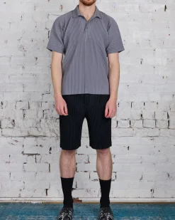 Outlet HOMME PLISSÉ ISSEY MIYAKE Pleats May Polo Warm Gray