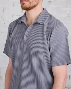 Outlet HOMME PLISSÉ ISSEY MIYAKE Pleats May Polo Warm Gray