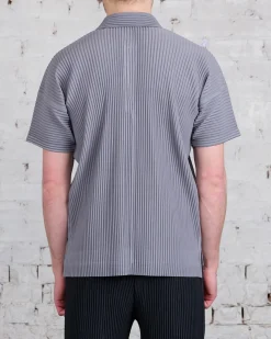 Outlet HOMME PLISSÉ ISSEY MIYAKE Pleats May Polo Warm Gray