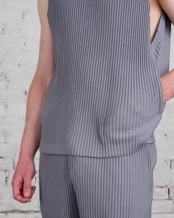 Discount HOMME PLISSÉ ISSEY MIYAKE Pleats May Vest Warm Gray