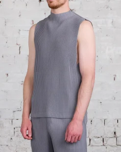 Discount HOMME PLISSÉ ISSEY MIYAKE Pleats May Vest Warm Gray