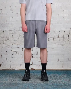 Outlet HOMME PLISSÉ ISSEY MIYAKE Pleats May Short Warm Gray