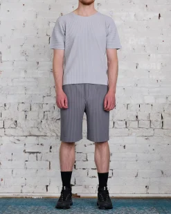 Outlet HOMME PLISSÉ ISSEY MIYAKE Pleats May Short Warm Gray