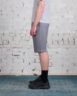 Outlet HOMME PLISSÉ ISSEY MIYAKE Pleats May Short Warm Gray