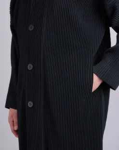 Best HOMME PLISSÉ ISSEY MIYAKE Pleated November Coat Black