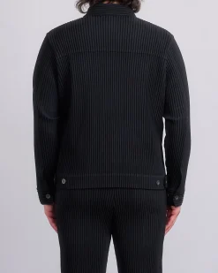 Discount HOMME PLISSÉ ISSEY MIYAKE Wool Like Light Trucker Jacket Black