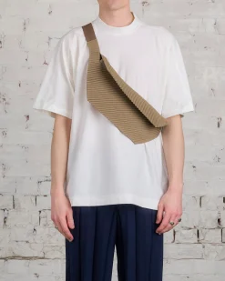 Online HOMME PLISSÉ ISSEY MIYAKE Issey Miyake Homme Plisse Pleats Crossbody Bag Light Mocha Brown