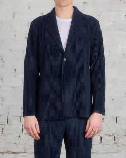 Discount HOMME PLISSÉ ISSEY MIYAKE Issey Miyake Homme Plisse Basics Blazer Navy