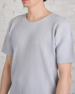 Best HOMME PLISSÉ ISSEY MIYAKE Issey Miyake Homme Plisse Basics Crew T-Shirt Light Grey