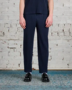 Outlet HOMME PLISSÉ ISSEY MIYAKE Issey Miyake Homme Plisse Basics Straight Pant Navy