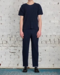Outlet HOMME PLISSÉ ISSEY MIYAKE Issey Miyake Homme Plisse Basics Straight Pant Navy