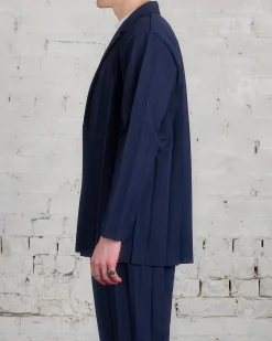 Discount HOMME PLISSÉ ISSEY MIYAKE Issey Miyake Homme Plisse March Edge Jacket Navy