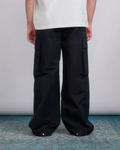 Online Jil Sander Cotton Silk Poplin Cargo Trouser Black