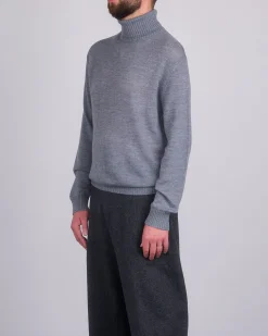 Outlet Jil Sander+ Extrafine Virgin Wool High Neck Sweater Slate