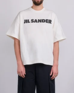 Hot Jil Sander Logo T-Shirt Porcelain