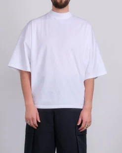 Fashion Jil Sander Mock Neck T-Shirt White