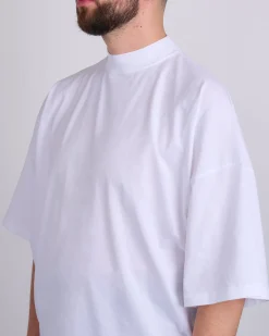 Fashion Jil Sander Mock Neck T-Shirt White