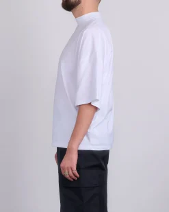 Fashion Jil Sander Mock Neck T-Shirt White