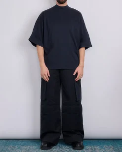 Clearance Jil Sander Mock Neck T-Shirt Indigo