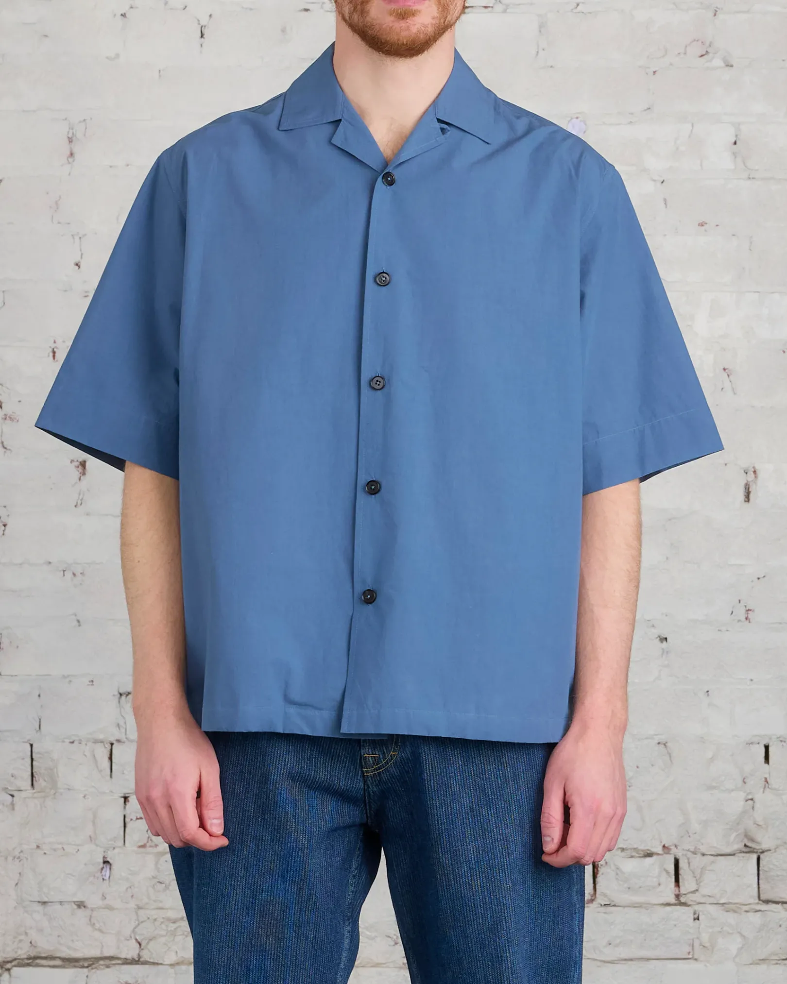 Best Jil Sander+ Poplin Camp Button Shirt French Blue