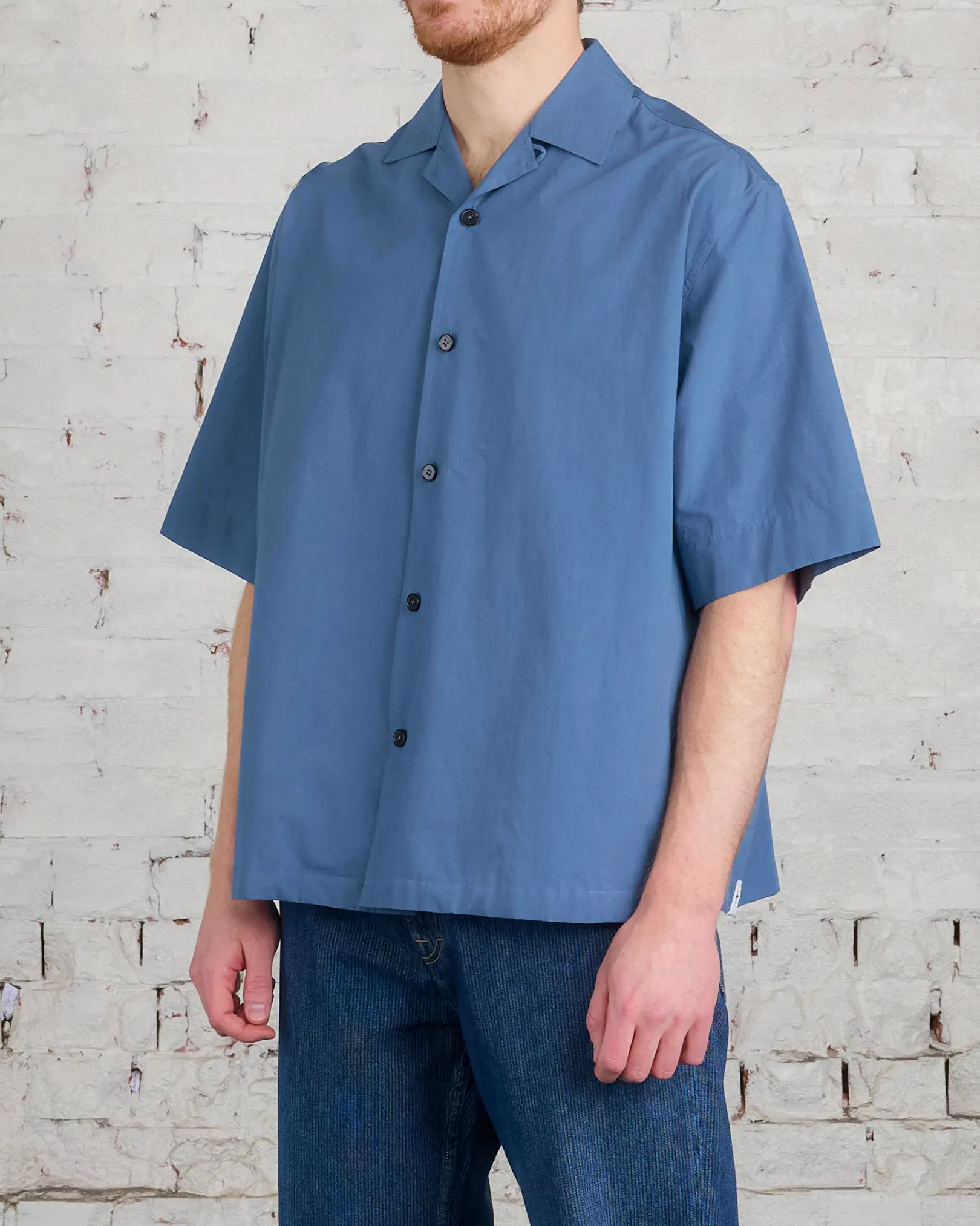 Best Jil Sander+ Poplin Camp Button Shirt French Blue