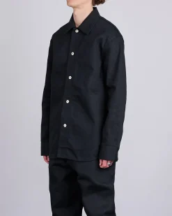 Outlet Jil Sander Raw Denim Overshirt Jacket Black