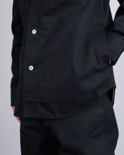 Outlet Jil Sander Raw Denim Overshirt Jacket Black