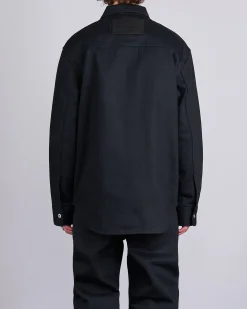 Outlet Jil Sander Raw Denim Overshirt Jacket Black
