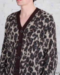 Clearance Junya Watanabe MAN Brown Black Jacquard Cardigan