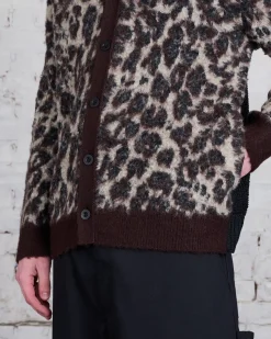 Clearance Junya Watanabe MAN Brown Black Jacquard Cardigan