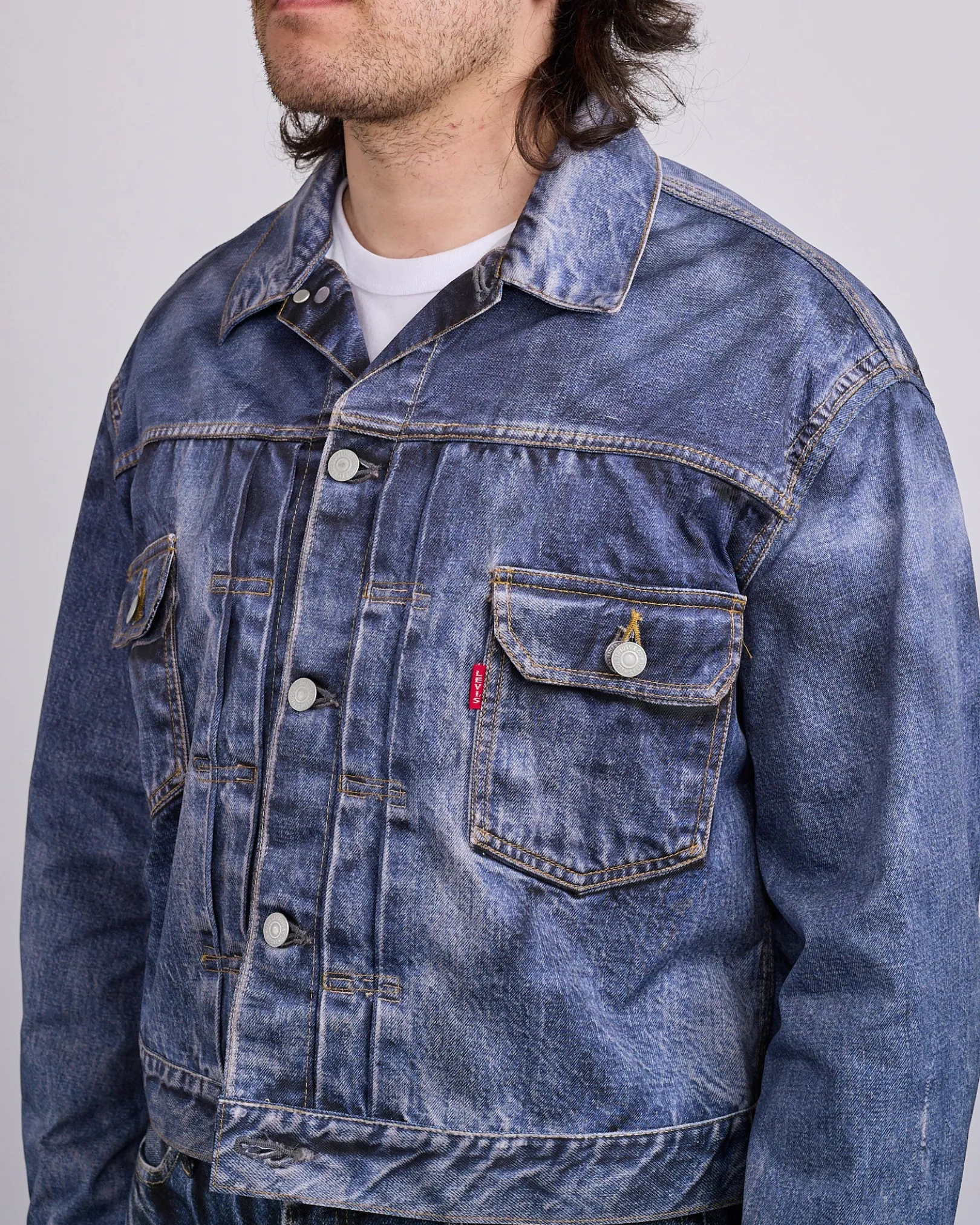 Hot Junya Watanabe MAN Levi's Inkjet BerBerJin Jacket Indigo