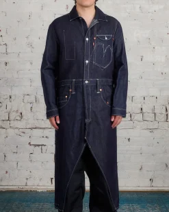 Discount Junya Watanabe MAN Levi's Combination Long Coat Indigo