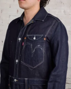 Discount Junya Watanabe MAN Levi's Combination Long Coat Indigo