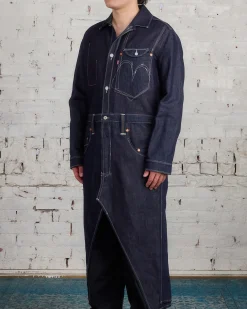 Discount Junya Watanabe MAN Levi's Combination Long Coat Indigo