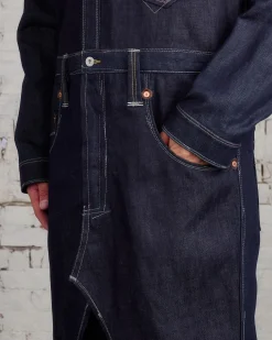 Discount Junya Watanabe MAN Levi's Combination Long Coat Indigo