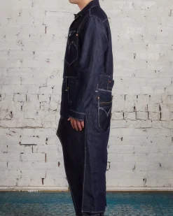 Discount Junya Watanabe MAN Levi's Combination Long Coat Indigo