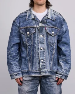 Clearance Junya Watanabe MAN Levi's Inkjet Oversized BerBerJin Jacket Indigo