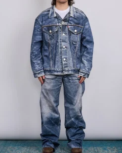 Clearance Junya Watanabe MAN Levi's Inkjet Oversized BerBerJin Jacket Indigo